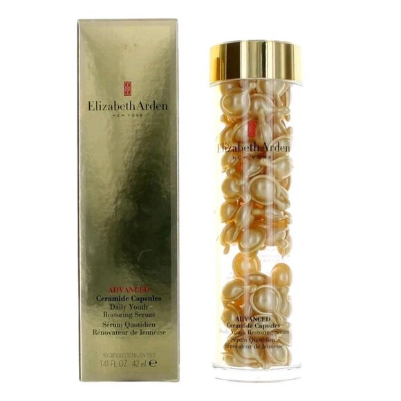 Ceramide by Elizabeth Arden, 90 Daily Youth Restoring Serum Capsules+Sealed - Picture 2 of 4